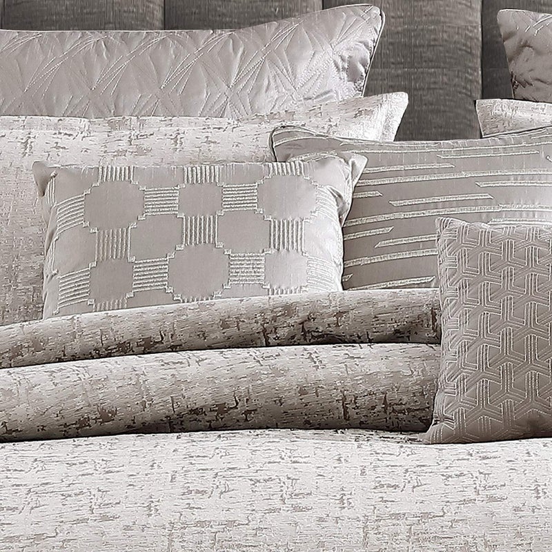 Riverbrook Home 100% Polyester Comforter Set, King, Genoa - Gray, 10 Piece Set - Image 2